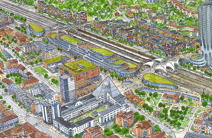 Visionsbild från Balder, illustration 3XN/GXN